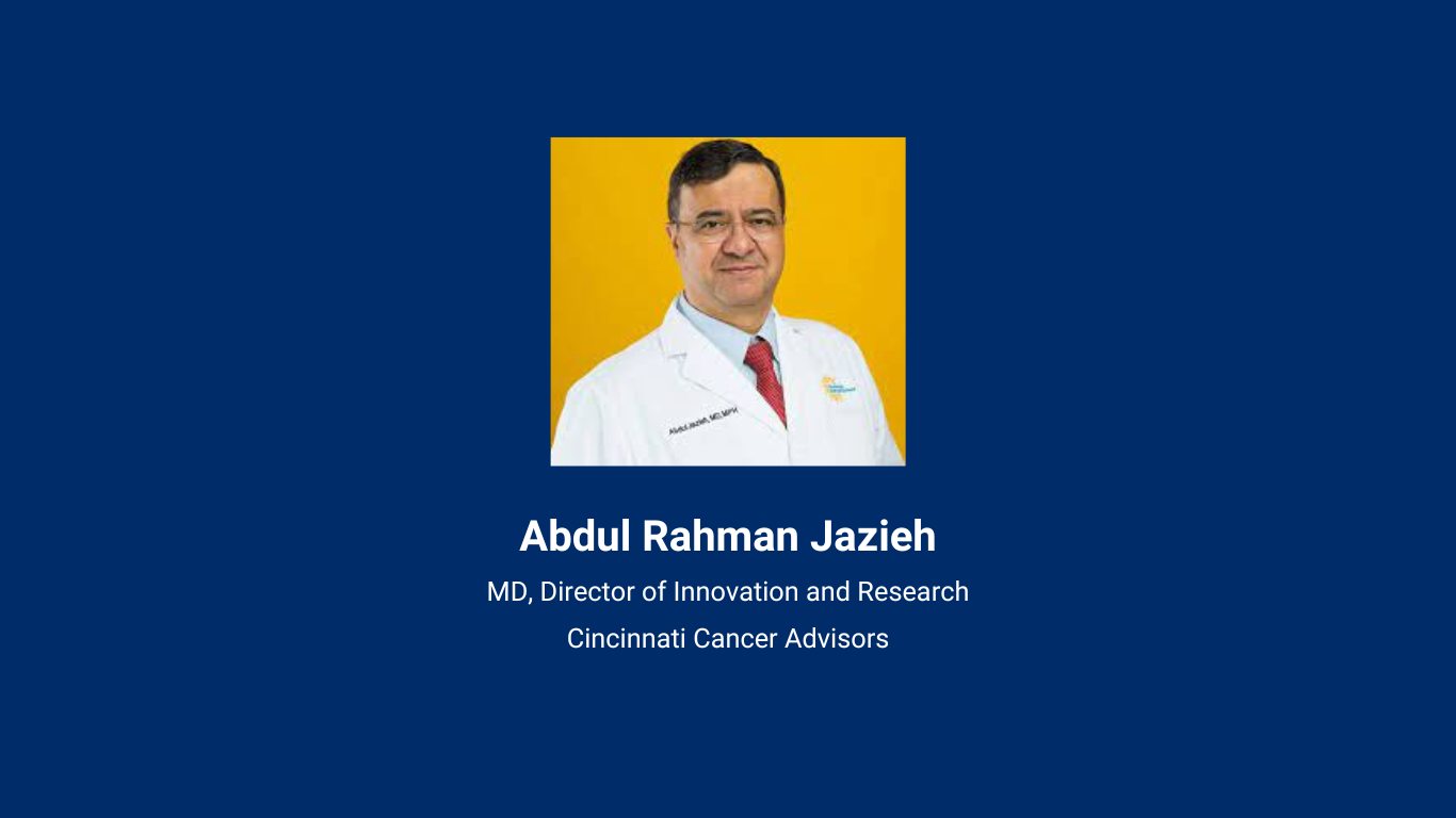 Dr. Abdul Rahman Jazieh, a distinguished oncologist dedicated to enhancing the well-being of patients.
